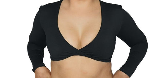 Vitality log sleeve crop black
