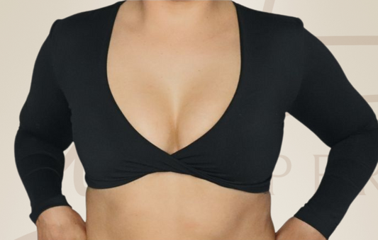 Vitality log sleeve crop black
